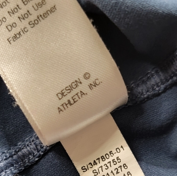 ✨️CL Athleta Point D'Esprit Blue Tank Top Mesh Accent Athletic Wear Size XS - Picture 7 of 14